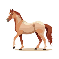 horse vector flat minimalistic asset isolated illustration
