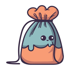 Cute kawaii bag icon
