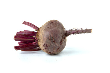 Red beetroot isolated on white