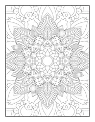 Pattern for coloring book. Flower Mandala Coloring Page.Coloring Page For Adult.Mandala Coloring Page. Coloring Page. Mandala.Mandala coloring page KDP interior.Mandala.Kids Coloring Pages