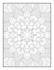 Pattern for coloring book. Flower Mandala Coloring Page.Coloring Page For Adult.Mandala Coloring Page. Coloring Page. Mandala.Mandala coloring page KDP interior.Mandala.Kids Coloring Pages