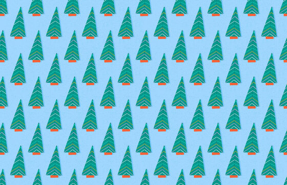 Christmas tree forest pattern