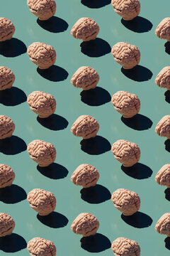 3d pattern of many brains