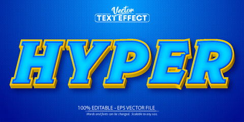 Hyper text, cartoon style editable text effect