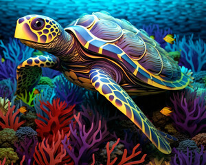 turtle in aquarium