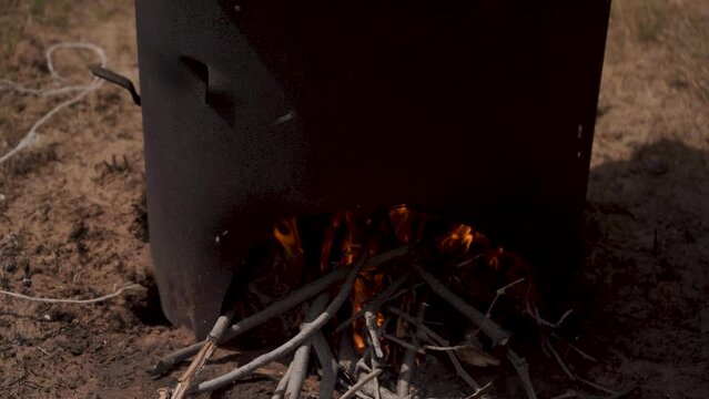 wind and the fire in stove