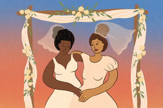 Lesbian diverse wedding