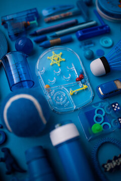 A collection of blue objects
