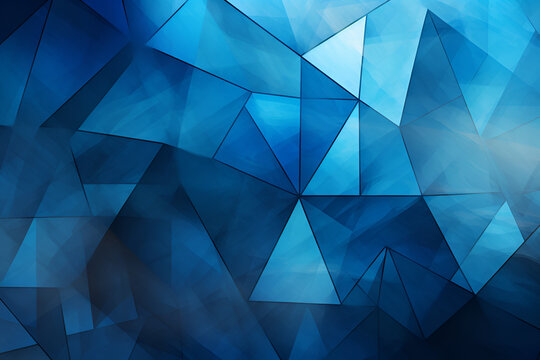blue abstract background with triangles