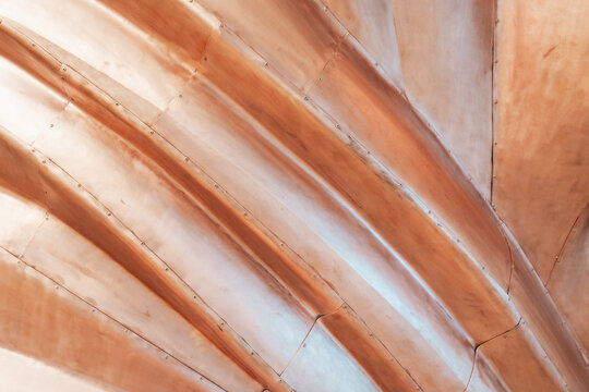 Close-up of Textured Copper Panel