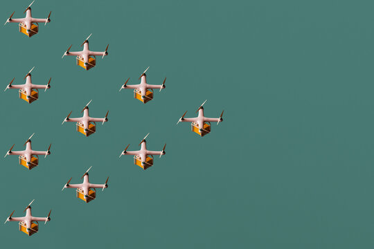 triangle made of drones