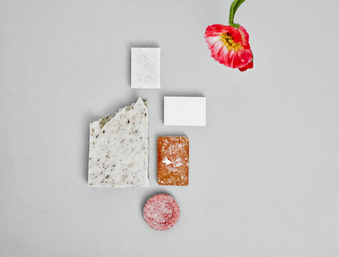 Assorted bars of dry shampoo