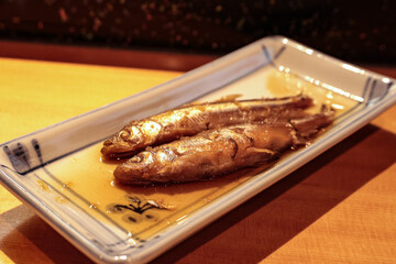 本シシャモの煮付け