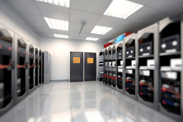 Illustration of server room concept background