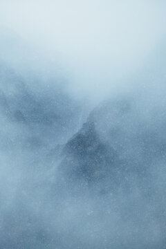 Frigid snowstorm in mountains