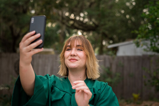 Student taking selfie