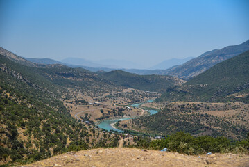 Fototapeta na wymiar Great Zab River in Barzan area Kurdistan Region