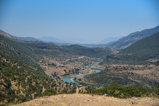 Great Zab River in Barzan area Kurdistan Region