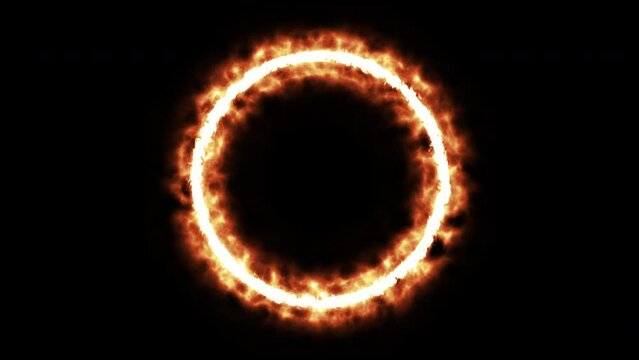Abstract circle fire. Computer generated 3d render