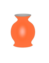 a ceramic jar of people on a white background