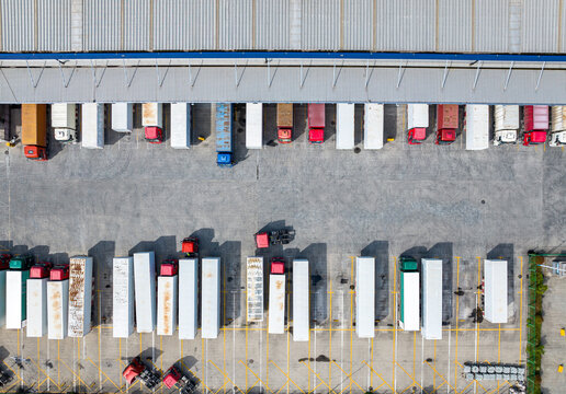 Trucks at Warehouse