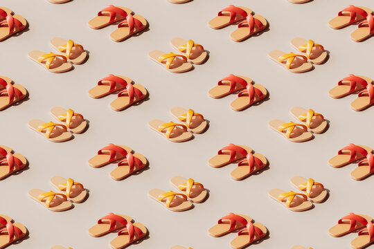 pattern of many flip-flops