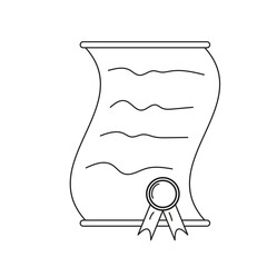 Success. The concept of achieving goals and ambitions. Certificate of honor. Doodle style. Vector illustration.