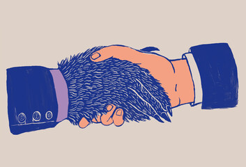 Shady deal concept illustration