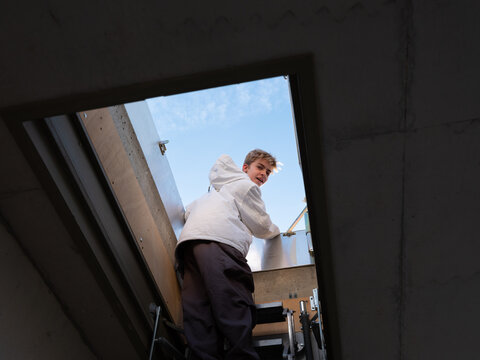 Climbing into the light.