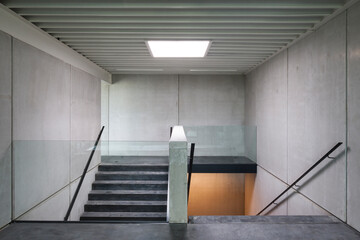 stairwell in office building