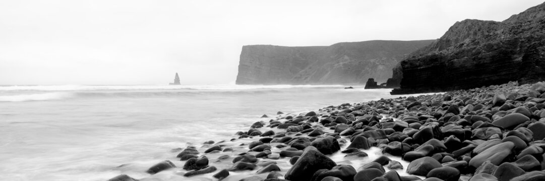 Praia do Canal beach Black and white Portugal