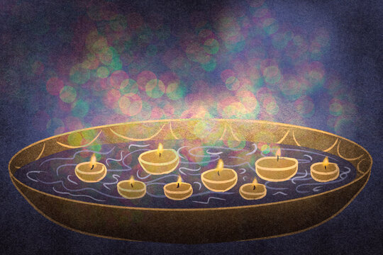 Divali floating candles