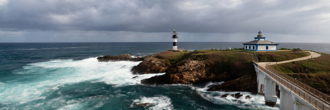 Faro de Ribadeo lighthouse Illa Pancha Galicia Spain