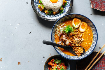 Ramen on a table in cafe