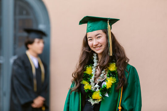 High school students, graduation day