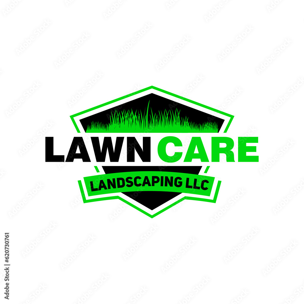 Canvas Prints lawn care logo design creative idea vector design inspiration