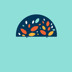 Blue Half Moon Decoration