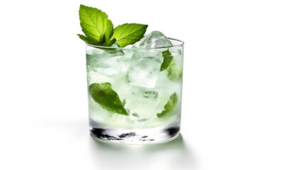 mojito cocktail isolated on white