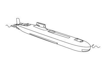 Single one line drawing Army, Air Force and Navy. Military concept. Continuous line draw design graphic vector illustration.