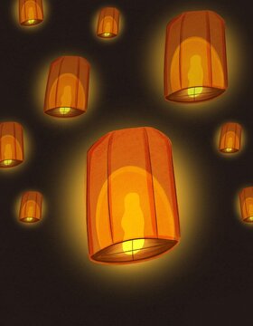 Lantern festival illustration