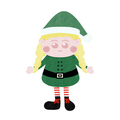 Elf girl Christmas season 