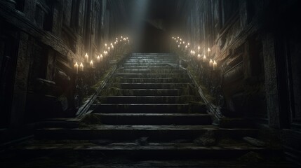 暗い階段,Generative AI AI画像