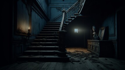暗い階段,Generative AI AI画像