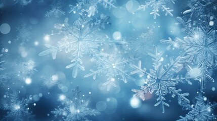 Winter snow background. Snowflake close up background.