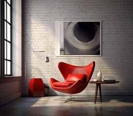 red chair in the room
