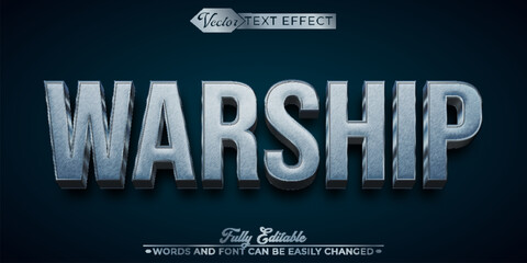 Gray Old Warship Editable Text Effect Template © Anka Design