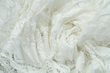 white fabric background copy space