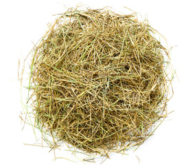 Heap of straw on white background