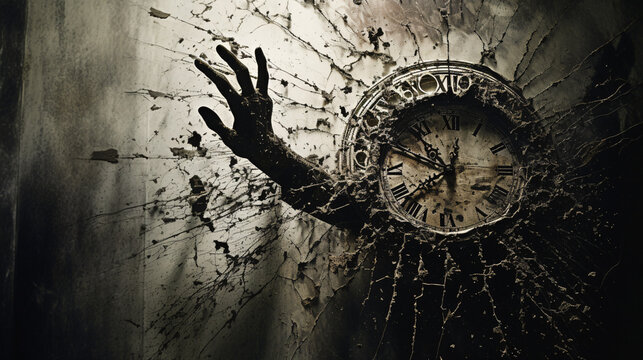 The Chronological Enigma Unveiled: In the Grim Embrace of Haunted Clocks and Sinister Watches, Time Slips into Twilight, Unleashing the Sinister Secrets. Enhanced by Generative AI