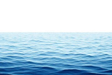 Sea Water Surface Horizon Isolated on Transparent Background - Generative AI
